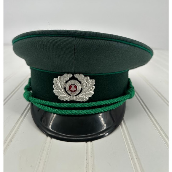 Vintage East German Transportation Police Officer Visor Cap TRAPO Communist DDR - Picture 1 of 7